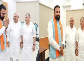 विश्वास मत हासिल करने के बाद CM सम्राट से मिले नीतीश कुमार