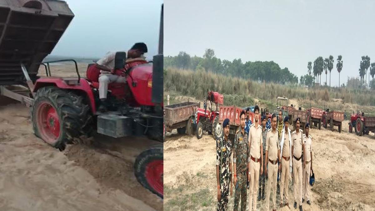 गयाजी में तड़के छापा, बालू माफियाओं पर शिकंजा, 11 ट्रैक्टर-ट्रॉली जब्त, घाट पर भगदड़ | 22Scope News Gaya SSP 2 22Scope News