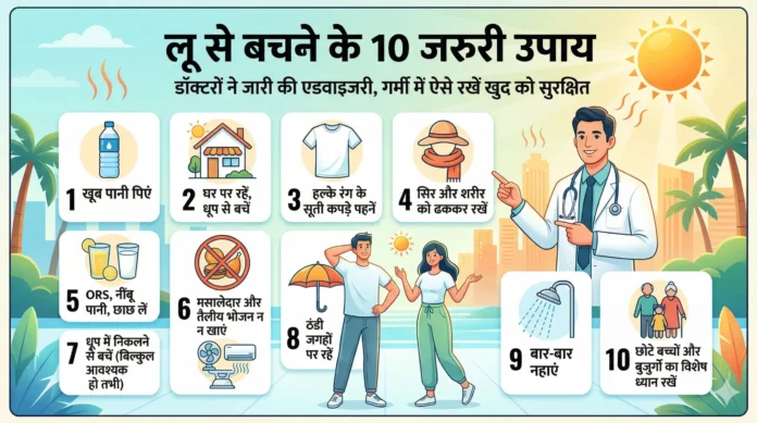 लू से बचने के 10 जरूरी उपाय: डॉक्टरों ने जारी की एडवाइजरी, गर्मी में ऐसे रखें खुद को सुरक्षित