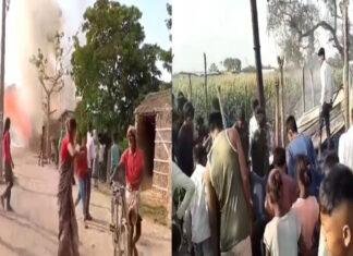 लेवा गांव में भीषण आग, 3 घर जलकर राख, गरीब मजदूर परिवार बेघर