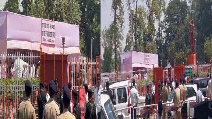 CM नीतीश कुमार के कार्यक्रम में मधुमक्खी का हमला