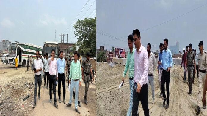 मोतिहारी DM ने किया छतौनी ओवरब्रिज निर्माण का निरीक्षण