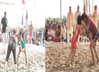 महिला-पुरुष दंगल प्रतियोगिता : विभिन्न राज्यों के साथ नेपाल के पहलवानों ने दिखाई जोरदार कुश्ती
