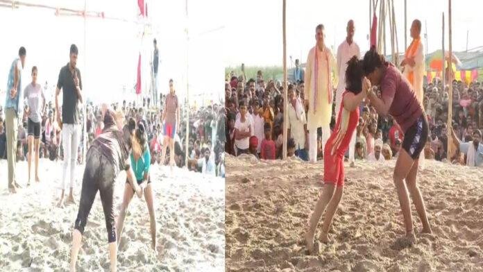 महिला-पुरुष दंगल प्रतियोगिता : विभिन्न राज्यों के साथ नेपाल के पहलवानों ने दिखाई जोरदार कुश्ती