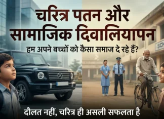 चरित्र पतन और सामाजिक दिवालियापन : समाज का सबसे खतरनाक संकट