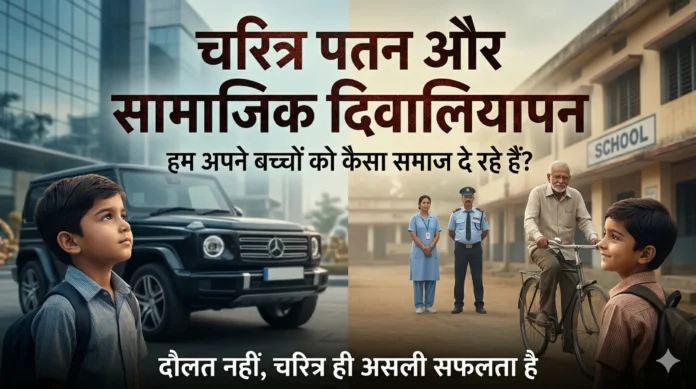 चरित्र पतन और सामाजिक दिवालियापन : समाज का सबसे खतरनाक संकट