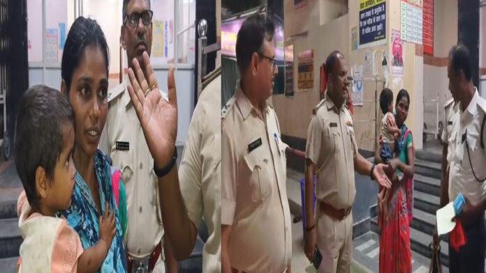 कटिहार ट्रैफिक पुलिस बनी फरिश्ता, सड़क किनारे रो रही मां-बेटी को दिया सहारा
