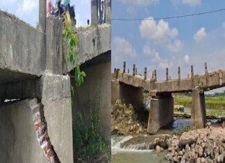 मधेपुरा में 60 साल पुराना पुल धंसा, दर्जनों गांवों का शहर से टूटा संपर्क, अलर्ट पर प्रशासन