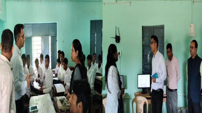 मोतिहारी के DM ने मॉडल विद्यालय के कार्य का किया निरीक्षण