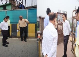 सचिव ने पटना शहर की प्रमुख सड़कों एवं फ्लाइओवरों का किया स्थल निरीक्षण
