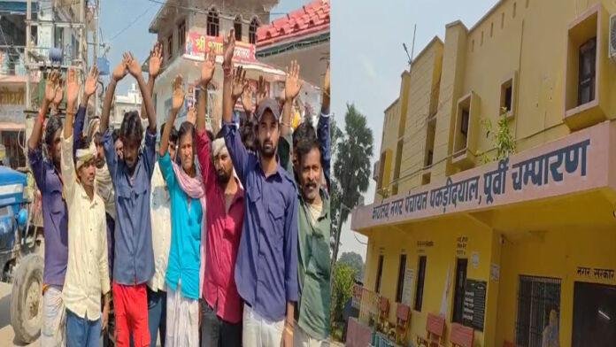अपनी मांगों को लेकर सफाई कर्मियों ने किया हड़ताल