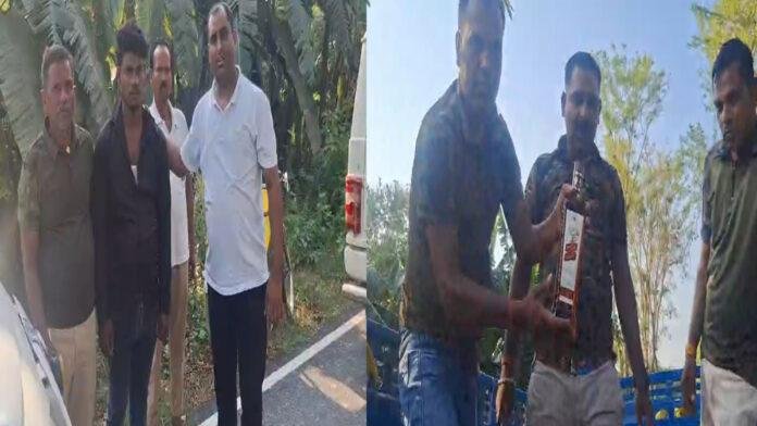 पुलिस ने शराब तस्करी के खिलाफ बड़ी कार्रवाई करते हुए 270 लीटर अंग्रेजी शराब की बरामद