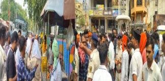 भभुआ में अतिक्रमण अभियान पर बवाल, ठेला क्षतिग्रस्त होने से फुटपाथी दुकानदारों का सड़क जाम, पूर्व सभापति व पूर्व उप सभापति के बीच तीखी बहस
