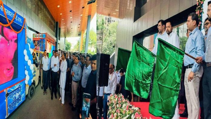 स्वास्थ्य मंत्री निशांत कुमार ने 12 विशेष प्रचार-प्रसार वाहनों को किया रवाना