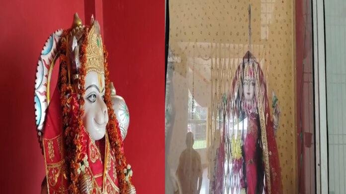 दिव्यधाम मंदिर में अज्ञात चोरों ने की चोरी, मुकुट व छतरी चुराये