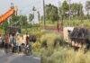 NH-27 पर दर्दनाक हादसा, बिजली के खंभे से टकराई मुर्गी लदी पिकअप, चालक की मौत, 2 गंभीर घायल