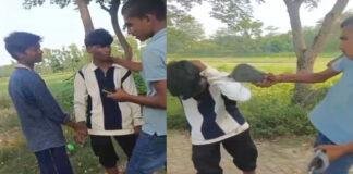 नाबालिग किशोर की बेरहमी से पिटाई, Video सोशल मीडिया पर Viral