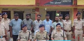 मोतिहारी पुलिस को बड़ी सफलता, अंतरराज्यीय लुटेरा गिरोह का पर्दाफाश, 5 शातिर गिरफ्तार