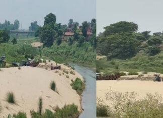 मोतिहारी प्रशासन ने अवैध बालू खनन के खिलाफ की कार्रवाई, छापेमारी में बालू लदा ट्रैक्टर जब्त