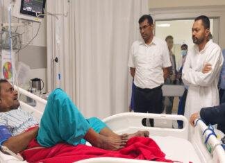 दिल्ली का दौरा बीच में छोड़ पटना लौटे स्वास्थ्य मंत्री निशांत, मेदांता अस्पताल पहुंचकर घायलों का जाना हाल