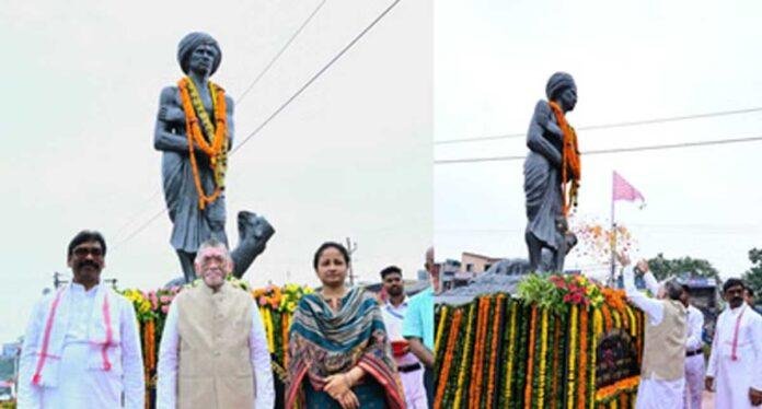 भगवान बिरसा मुंडा की पुण्यतिथि पर झारखंड ने दी श्रद्धांजलि, राज्यपाल और मुख्यमंत्री पहुंचे समाधि स्थल