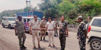 खलारी-चतरा सीमा पर पुलिस का सघन सर्च अभियान