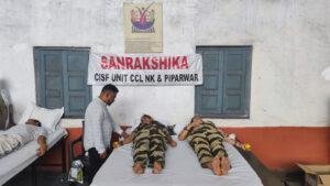 CISF रक्तदान शिविर खलारी 1