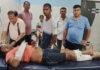 पुलिस एस्कॉर्ट वाहन ने बाइक सवार युवक को जोरदार टक्कर मारी, जख्मी