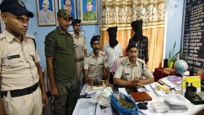गांजा का खुदरा सप्लायर गिरफ्तार, थोक मात्रा में खरीद बिक्री करने वाले को पुलिस कर रही है तलाश, हथियार व कारतूस बरामद