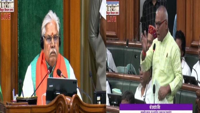JDU MLA इंद्रदेव सिंह पटेल ने सदन में उठाई अपने क्षेत्र की जर्जर स्थिति की हालत पर आवाज
