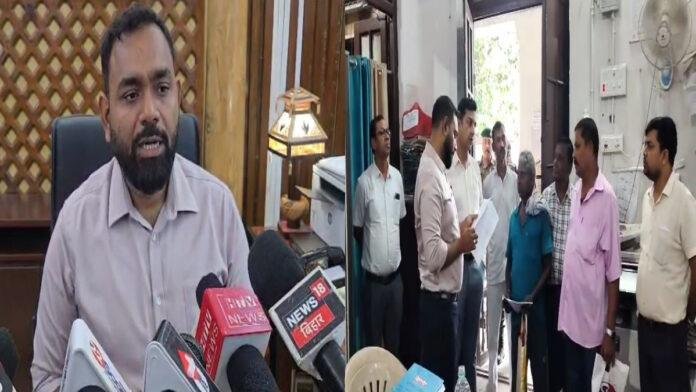 जिला भू-अर्जन कार्यालय का DM ने किया औचक निरीक्षण