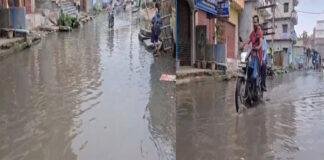 मोतिहारी नगर निगम का हाल बेहाल, शहर के कई मोहल्ले पूरी तरह जलमग्न