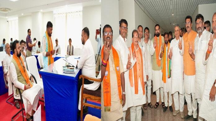 CM व डिप्टी CM व प्रदेश अध्यक्ष सहित NDA के शीर्ष नेताओं की मौजूदगी में नीरज कुमार सिन्हा ने किया नामांकन