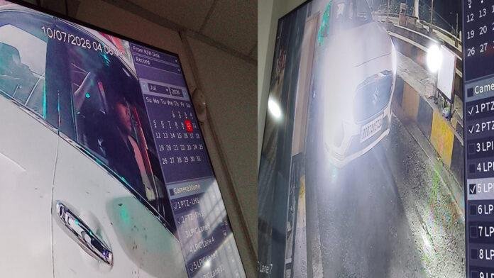 Swift Dzire से आए चोर, स्कॉर्पियो लेकर हुए फरार, CCTV में कैद पूरी वारदात