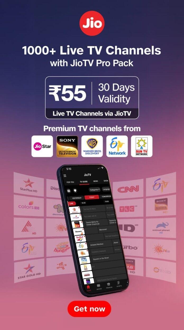 JioTV Pro Pack JioTV Pro Pack