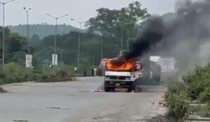Chandil NH33 Fire