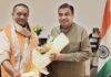 दिल्ली में Nitin Gadkari से मिले बिहार के पथ निर्माण मंत्री, NH, Bridge और Kanwariya Path समेत कई बड़ी परियोजनाओं की उठाई मांग