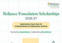 Reliance Foundation Scholarship 2026-27