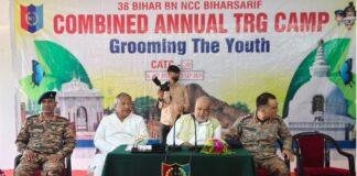 Nalanda में NCC Camp शुरू, मंत्री श्रवण कुमार बोले युवा शक्ति ही देश का आधार