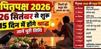 Pitru Paksha 2026: 26 सितंबर से शुरू होगा पितृपक्ष, 15 दिन में होंगे श्राद्ध, जानें पूरी तिथि