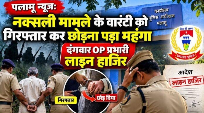 Palamu News: नक्सली मामले के वारंटी को गिरफ्तार कर छोड़ना पड़ा महंगा, दंगवार OP प्रभारी लाइन हाजिर