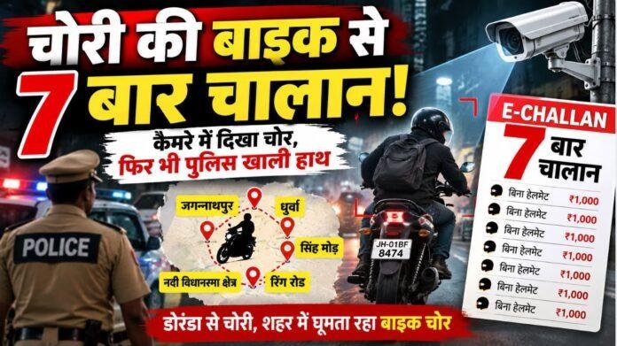 Jharkhand Crime: चोरी की बाइक से 7 बार बिना हेलमेट चला चोर, कैमरों में कैद फिर भी पुलिस के हाथ खाली