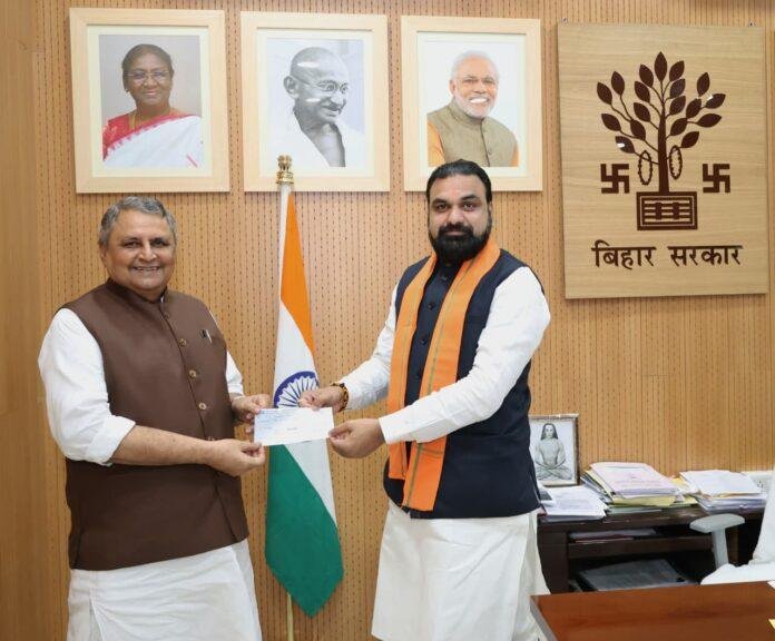 Bihar CM Relief Fund: डिप्टी सीएम विजय कुमार चौधरी और मंत्री कुमार शैलेन्द्र ने दान किया एक माह का वेतन