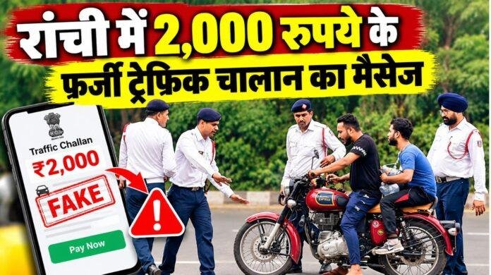 Ranchi Cyber Fraud: ₹2,000 ट्रैफिक चालान के फर्जी मैसेज से सावधान, लिंक क्लिक करते ही मोबाइल हैक होने का खतरा