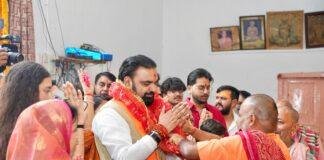 Samrat Choudhary Durga Puja Visit