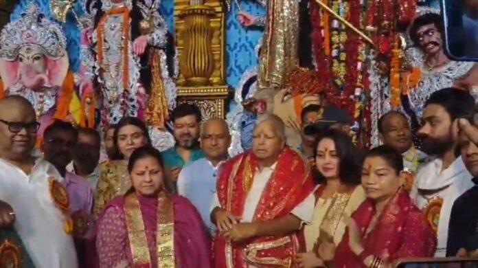 Lalu Yadav Durga Puja Visit Lalu Yadav Durga Puja Visit